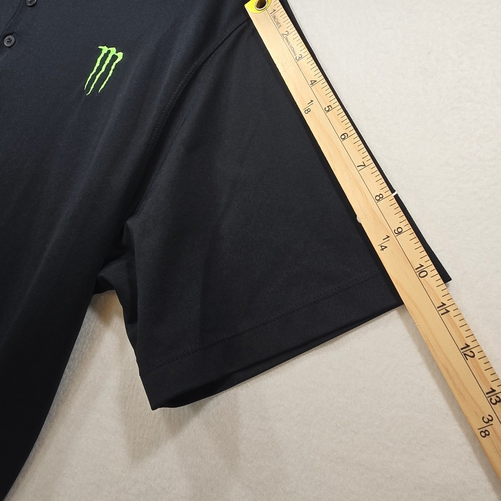 Nike Golf Monster Energy Dri-FIT Polo Shirt Black Mens XL 358324-010 - Picture 7 of 11